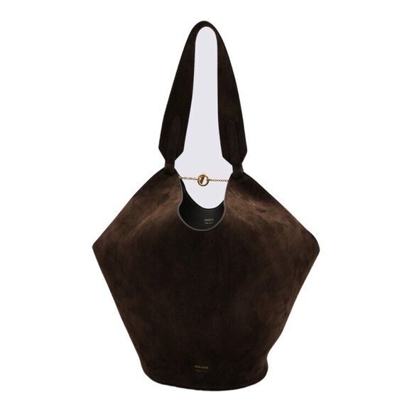 Khaite Handbags - Khaite Sculptural Brown Suede Bag - NWT